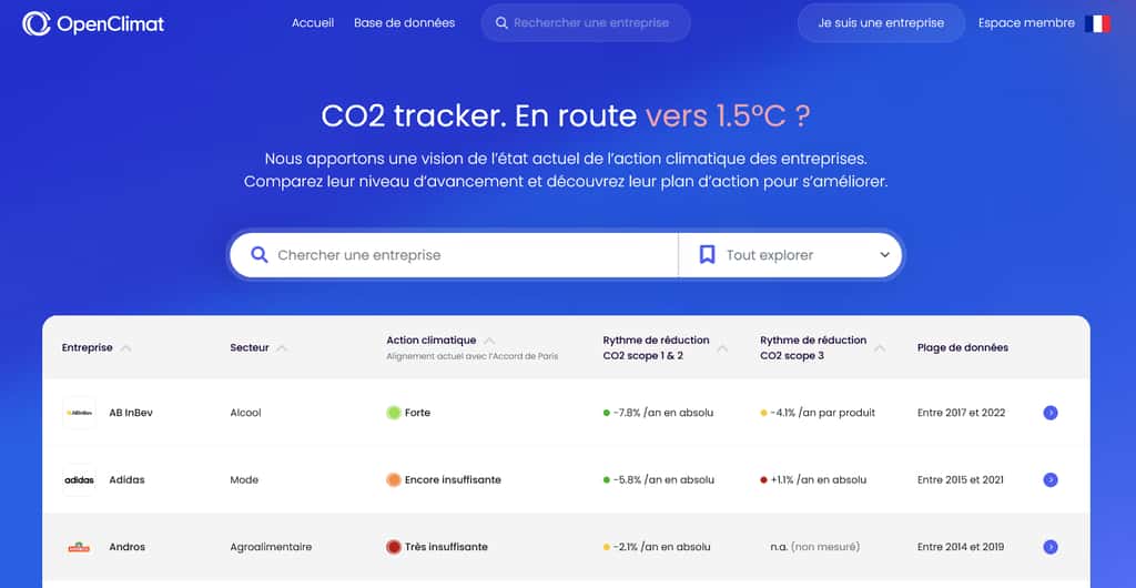 OpenClimat propose un site et une application mobile (Nota Climat) pour plus de transparence dans l'action climatique des entreprises. © OpenClimat